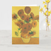 Carte Vincent van Gogh - Vase avec quinze tournesols (Fleur jaune)