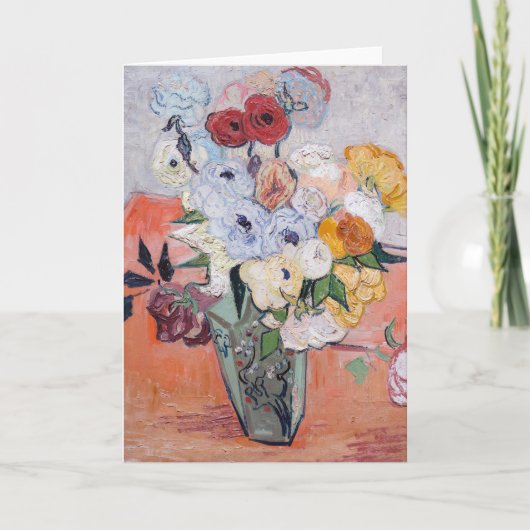Carte Vincent van Gogh - Vase avec Roses et anémones (Devant)