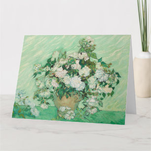 Carte Vincent Van Gogh, Vase de Roses, Roses dans le Vas