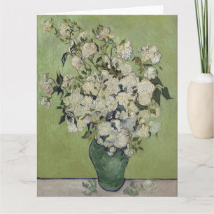 Carte Vincent Van Gogh, Vase de Roses, Roses dans le Vas