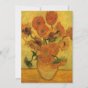 Carte Vincent van Gogh Vase de vie morte avec 15 tournes