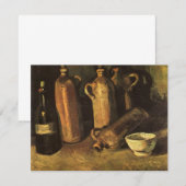 Carte Vincent van Gogh - Vie morte avec 4 bouteilles en (Devant / Derrière)