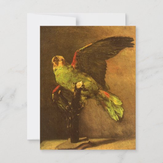 Carte Vincent van Gogh - Vie morte avec perroquet vert (Devant)