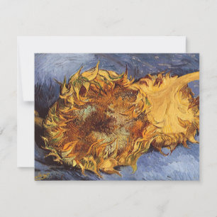 Carte Vincent van Gogh - Vie morte : Deux tournesols cou