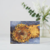 Carte Vincent van Gogh - Vie morte : Deux tournesols cou (Debout devant)