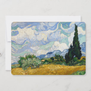 Carte Vincent Van Gogh Wheat Field With Cypresses