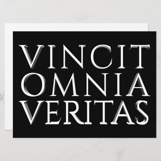 Carte VINCIT OMNIA VERITAS - Lumière (Devant / Derrière)