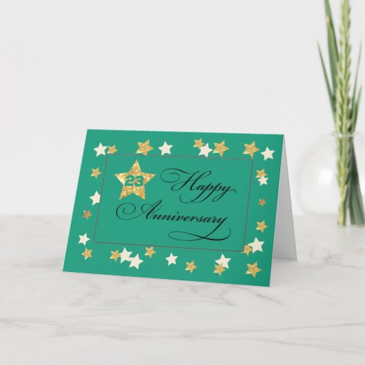 Carte Vingt-troisième anniversaire de l'employé Effet ve (Devant)
