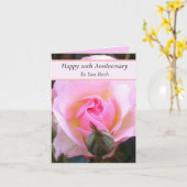 Carte Vingtième anniversaire de Mariage Parfait Rose ang (Fleur jaune)
