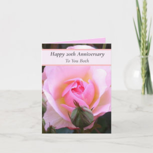 Carte Vingtième anniversaire de Mariage Parfait Rose ang