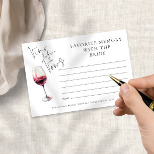 Carte Vino mémoire favori avant Fête des mariées Vows
