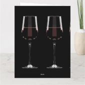 Carte Vins avec vin rouge sur noir (Dos)