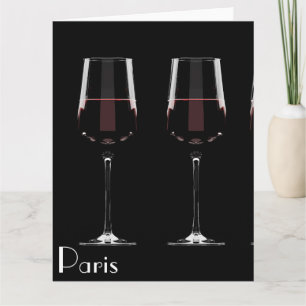 Carte Vins avec vin rouge sur noir