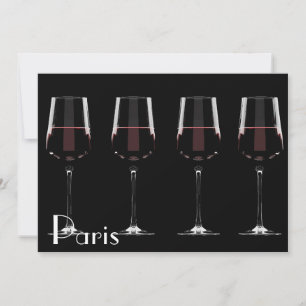Carte Vins avec vin rouge sur noir