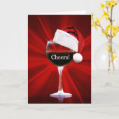 Carte Vins Noël Joyeux Fêtes (Fleur jaune)