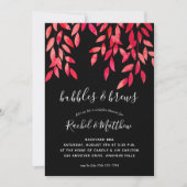 Carte Vins roses chauds sur Couples noirs Wedding shower (Devant)