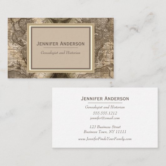 Carte vintage (Devant / Derrière)