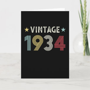 Carte Vintage 1934 90e cadeau d'anniversaire 90 ans