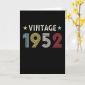 Carte Vintage 1952 70e cadeau d'anniversaire 70 ans (Fleur jaune)