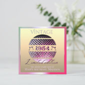 Carte Vintage 1954 70e anniversaire rose (Debout devant)