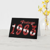 Carte vintage 1963 (Fleur jaune)