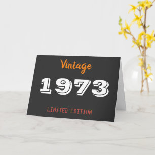 Carte Vintage 1973 édition limitée 50e cadeau d'annivers