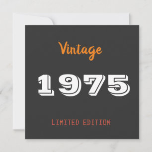 Carte Vintage 1975 édition limitée 50e cadeau d'annivers