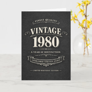 Carte Vintage 1980 Birthday