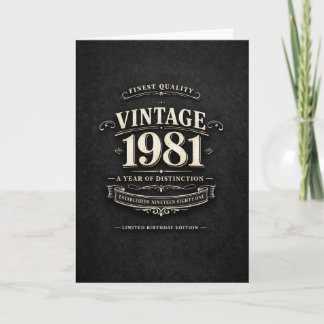 Carte Vintage 1981 Birthday