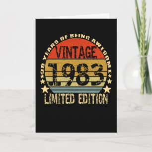 Carte Vintage 1983 Édition limitée 38 ans