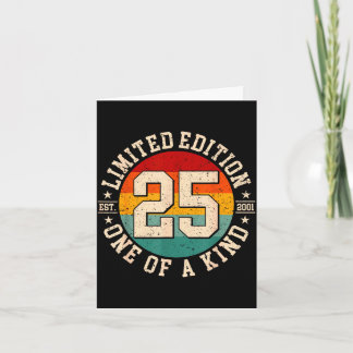 Carte vintage 25 ans 2001 édition limitée 25ème