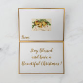 Carte vintage 3 cloches et Mistletoe (Intérieur)