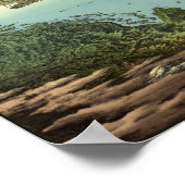 Carte vintage 3D de l'Italie (19e siècle) Poster (Coin)