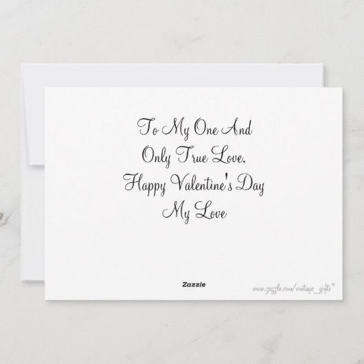 Carte vintage à plat Saint-Valentin (Dos)