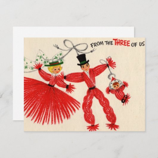 Carte vintage à rouleaux (Devant / Derrière)