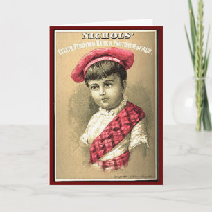Carte "Vintage ad-1854-Nichols Peruvian Bark & Iron
