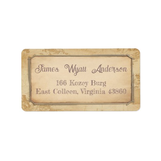 Carte vintage. Adresse / Livraison / Étiquette de  (Devant)