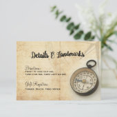 Carte vintage Adventure Travel - Détails Mariage (Debout devant)