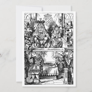 Carte Vintage Alice au pays des merveilles, Procès de la