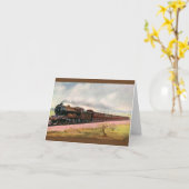 Carte Vintage-américain Ouest, Western Frontier Train (Fleur jaune)