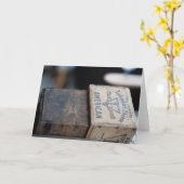Carte Vintage American Cheese Crate (Fleur jaune)