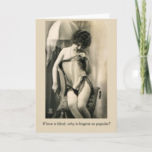 Carte Vintage - Amour et Lingerie, (Devant)