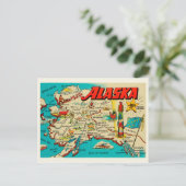 Carte vintage amusante de l'Alaska (Debout devant)