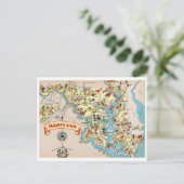 Carte Vintage amusante du Maryland (Debout devant)