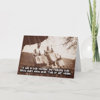 Carte Vintage amusante - Voyage ou mourir