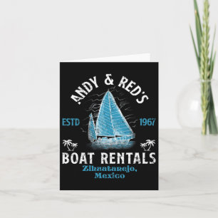 Carte Vintage Andy et Red's Boat Repair Charte de pêche