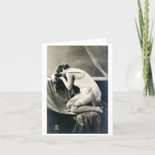 Carte Vintage - Ange ou Diable en Amour,