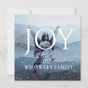Carte Vintage Angel Joy Noël