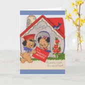 Carte Vintage - Anniversaire Livraison spéciale pour Mèr (Fleur jaune)