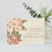 Carte vintage Apple Blossom Just Moved (Debout devant)